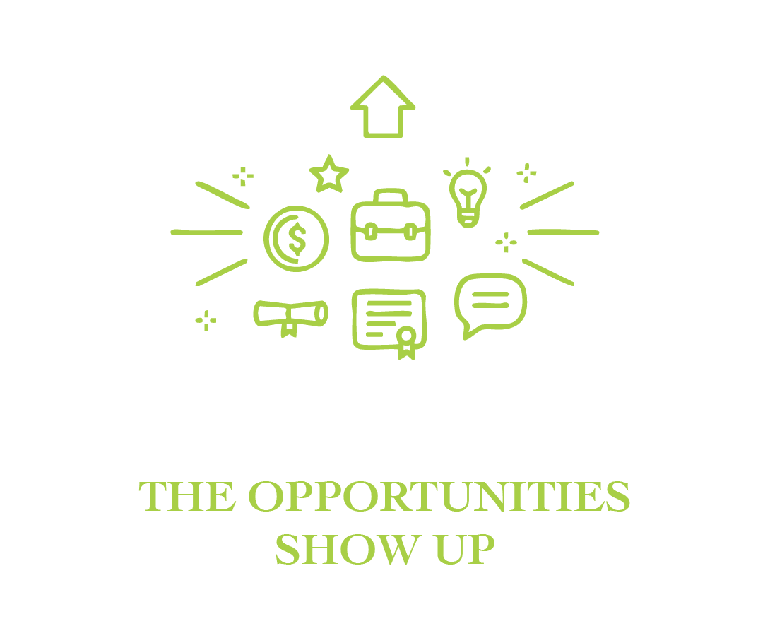 The opportunities show up